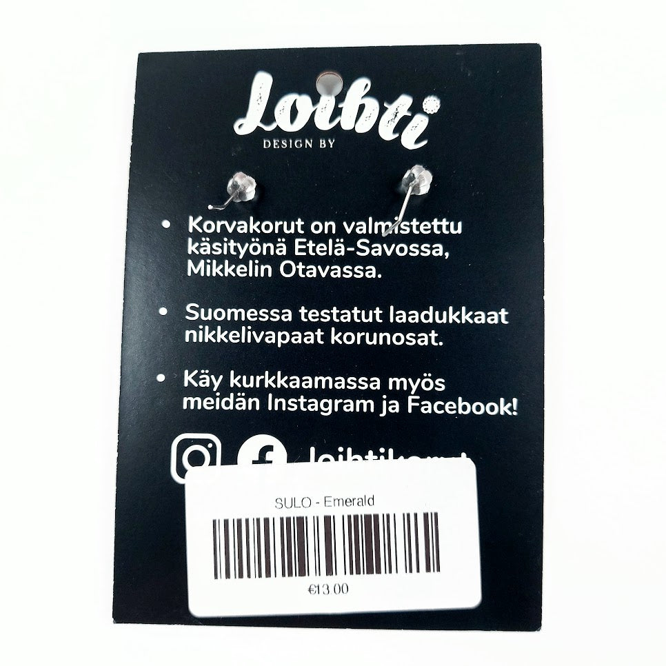 Loihti Sulo Emerald korvakorut