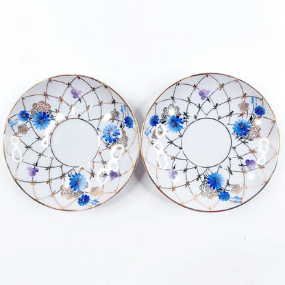 Lomonosov Siniset Kukat kahvikuppisetti 4 osaa