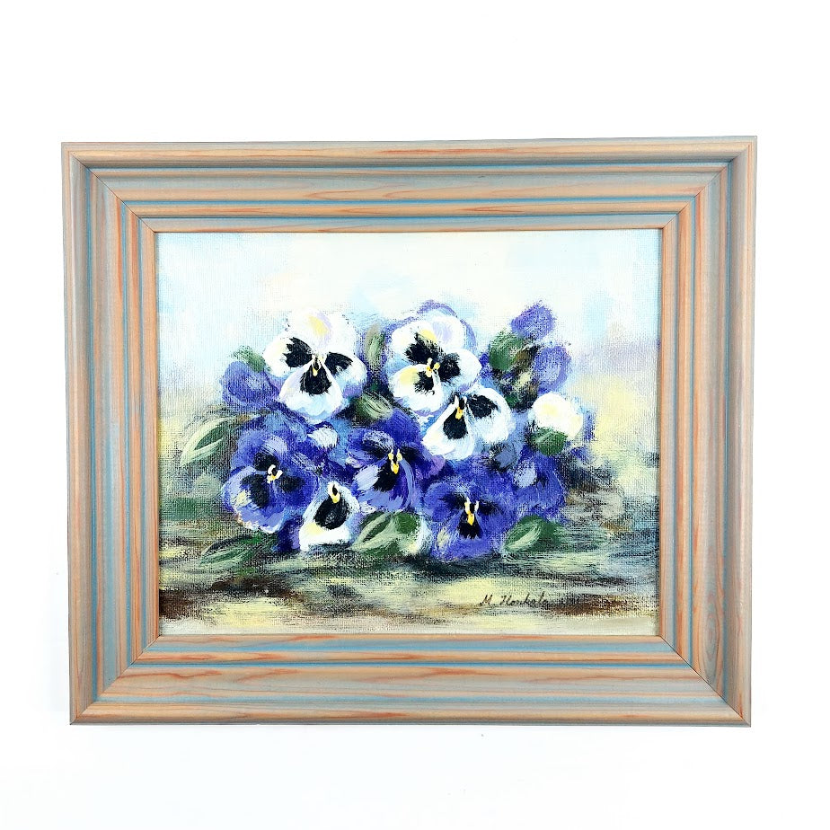 Merja Honkala Orvokit öljyväri maalaus