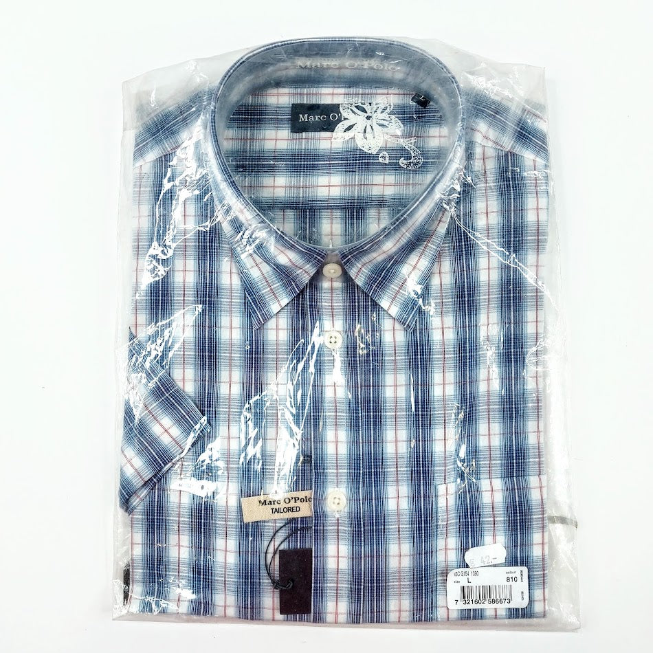 Marc O'Polo Tailored lyhythihainen ruudullinen kauluspaita koko L