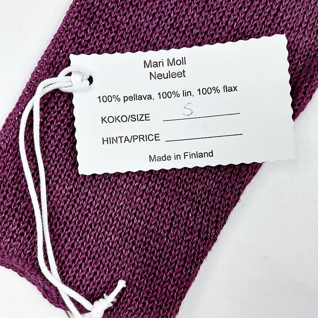 Mari Moll pellavaneulepusero koko S