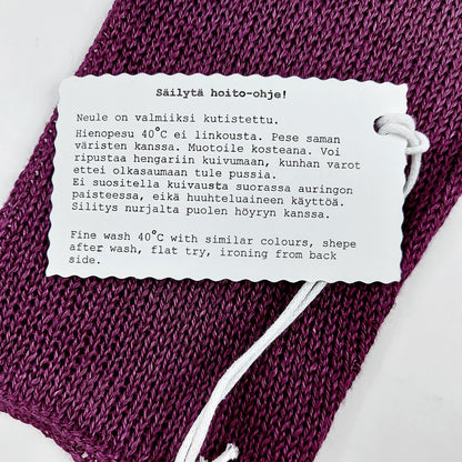 Mari Moll pellavaneulepusero koko S