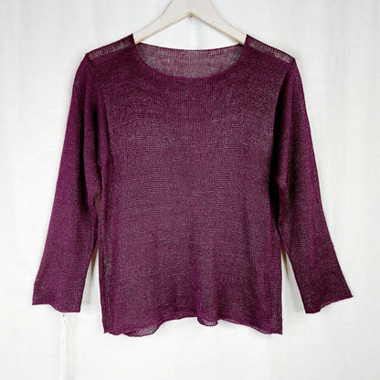 Mari Moll pellavaneulepusero koko S