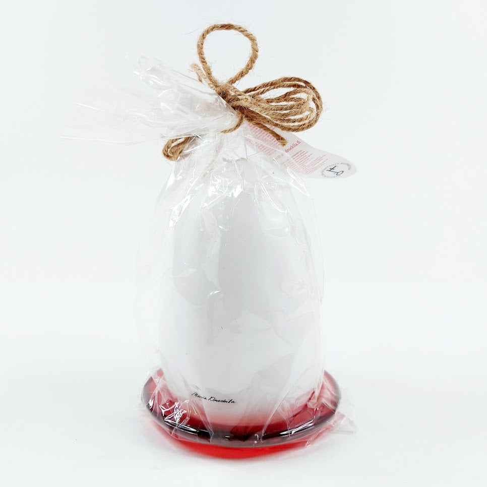 Maria Drockila tonttu kynttilä ja alusta lahjapakkaus 14,5 cm