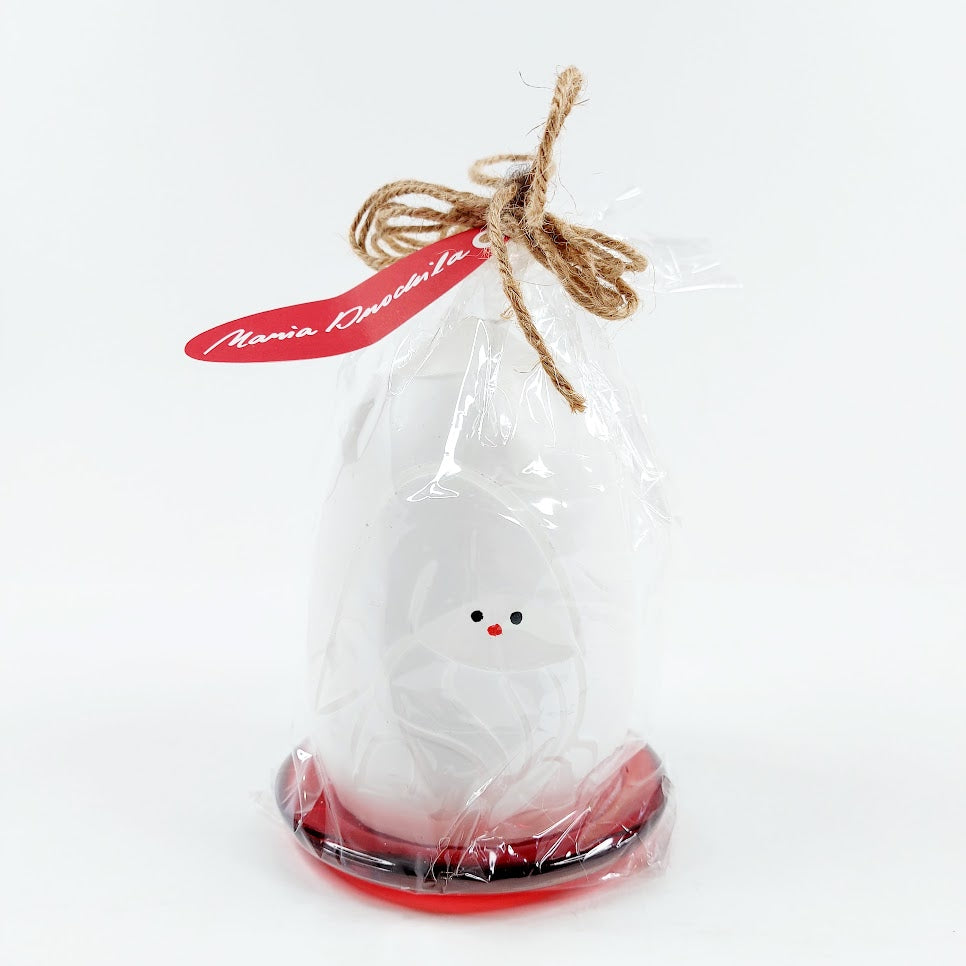 Maria Drockila tonttu kynttilä ja alusta lahjapakkaus 14,5 cm