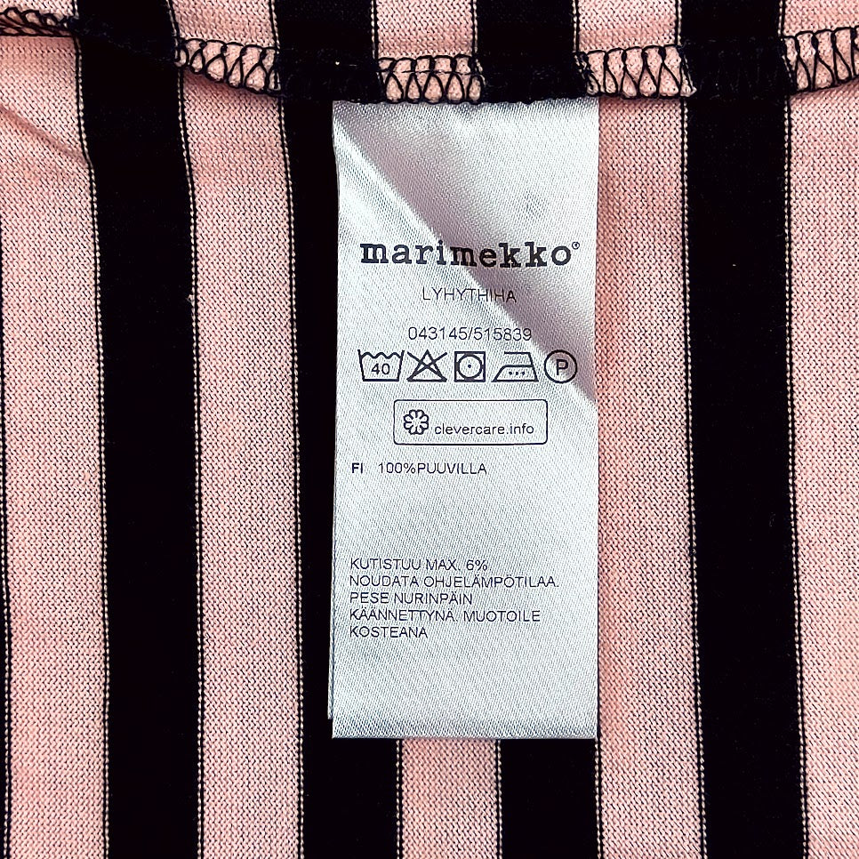 Marimekko Lyhythiha Tasaraita t-paita koko M