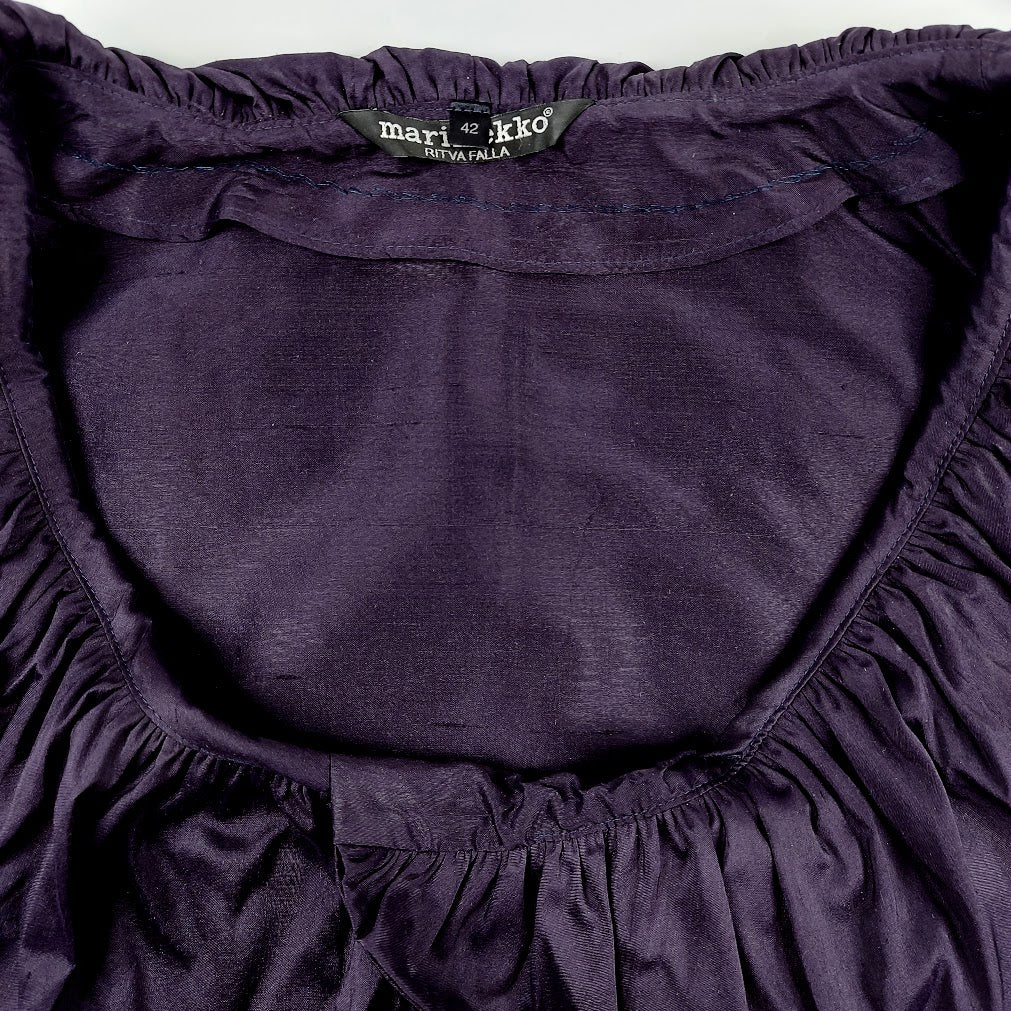 Marimekko Ritva Falla silkkipusero koko 42