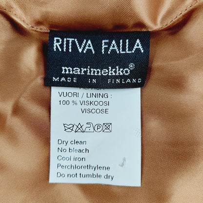 Marimekko Ritva Falla villakangastakki koko 38