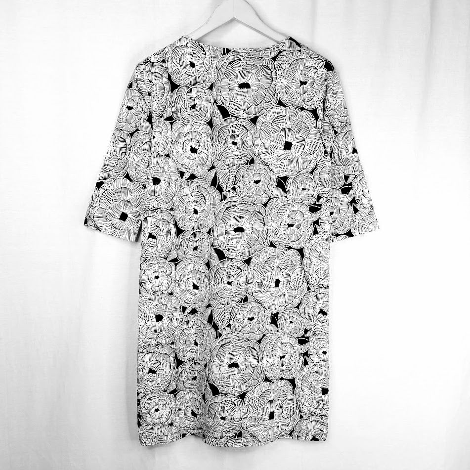 Marimekko Varpu Mustaselja trikoomekko koko S