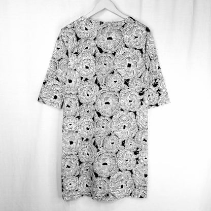 Marimekko Varpu Mustaselja trikoomekko koko S