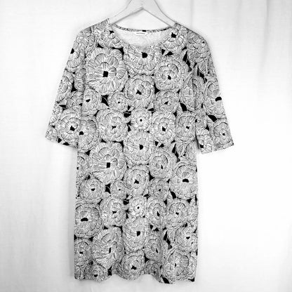 Marimekko Varpu Mustaselja trikoomekko koko S