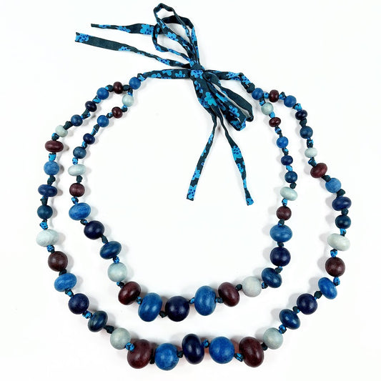 Marimekko puiset tuplahelmet kaulakoru