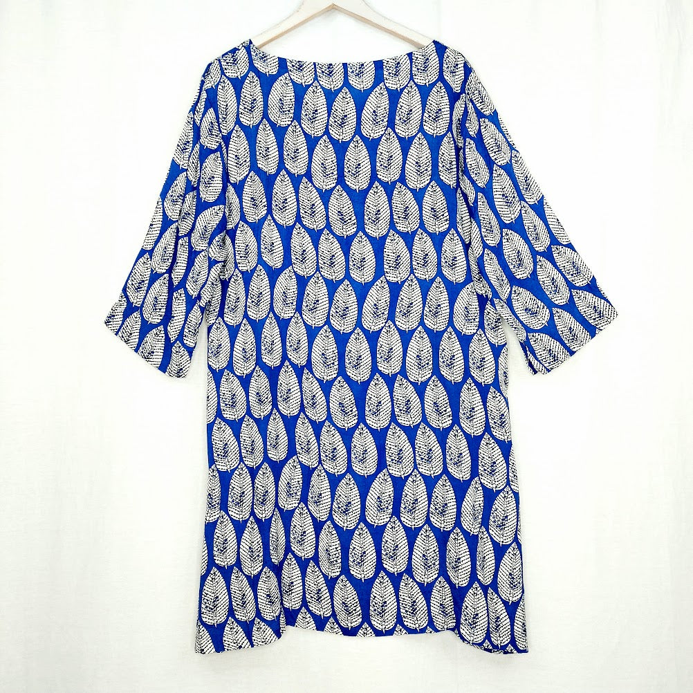 Masai Greek Blue Leaf mekko koko XL