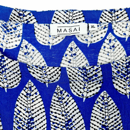 Masai Greek Blue Leaf mekko koko XL