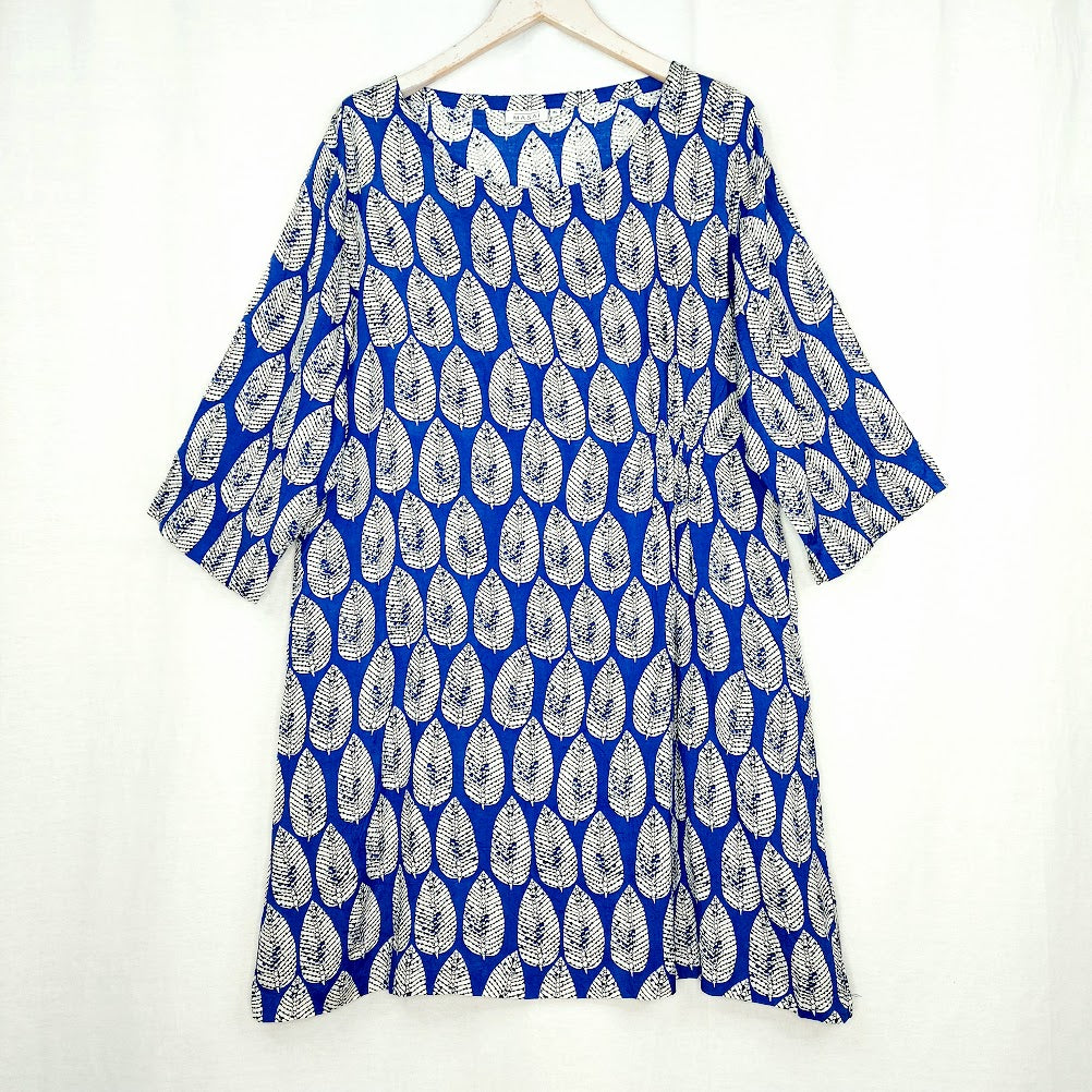 Masai Greek Blue Leaf mekko koko XL