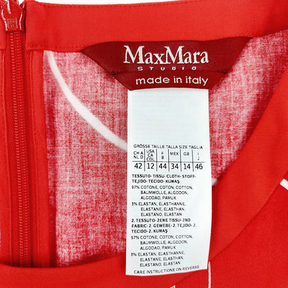 Max Mara Studio Red Cherry Print mekko koko 42