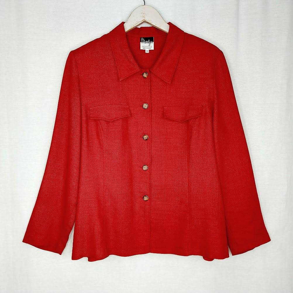 Merlyn Fashion vintage pellavasekoitepaitajakku koko 44