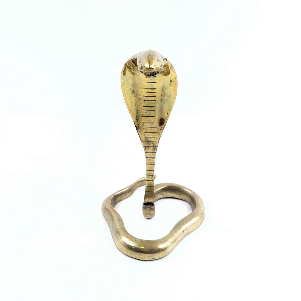 Messinkinen kobrafiguuri 17 cm