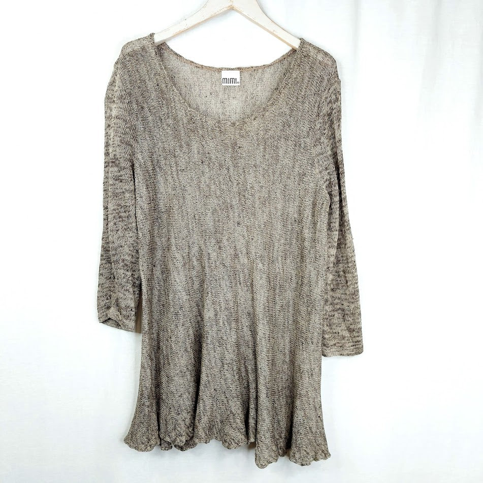 Mimi Collection pellavaneulepusero koko XXL