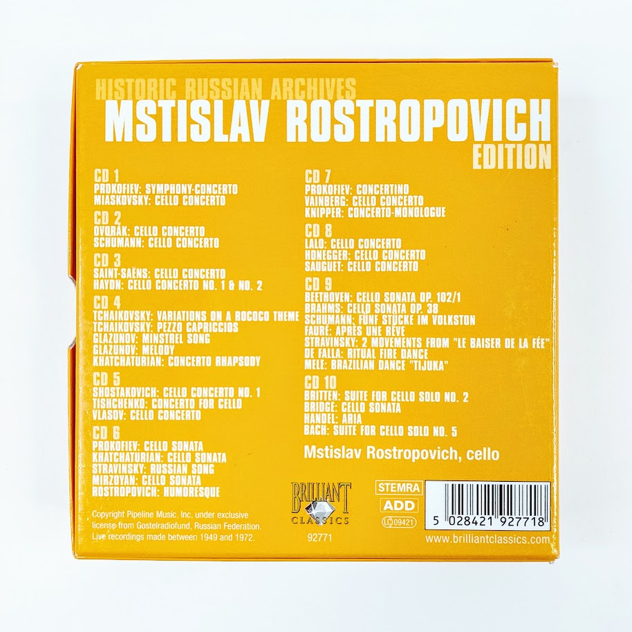 Mstislav Rostropovich Edition 10 CD set