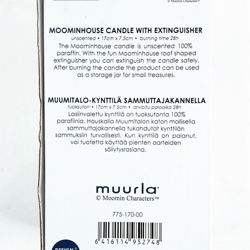 Muurla Muumitalo-kynttilä sammuttajakannella