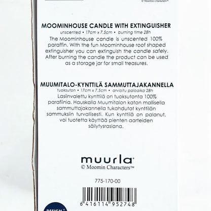 Muurla Muumitalo-kynttilä sammuttajakannella