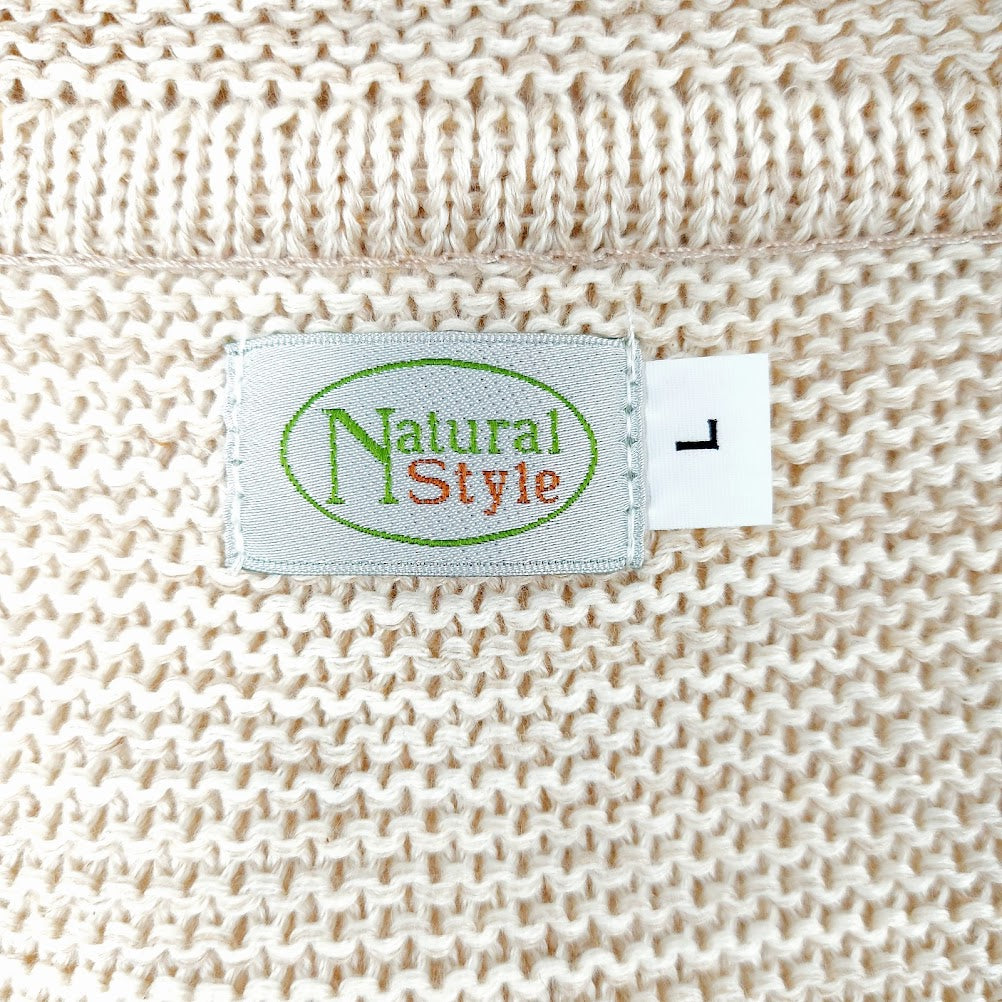 Natural Style pitkä neuletakki koko L