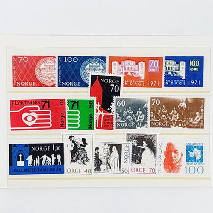 Norske frimerker 1971 kokoelma
