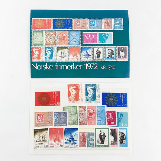 Norske frimerker 1972 kokoelma