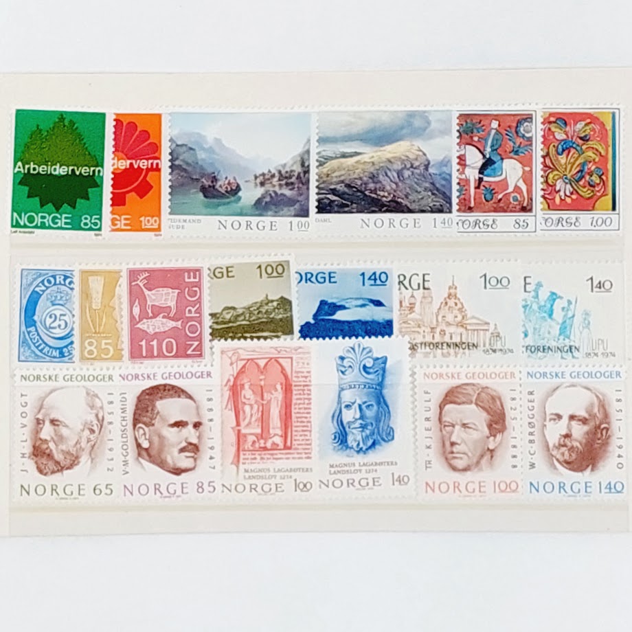Norske frimerker 1974 kokoelma