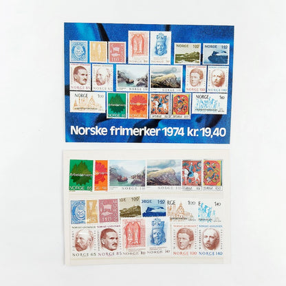 Norske frimerker 1974 kokoelma