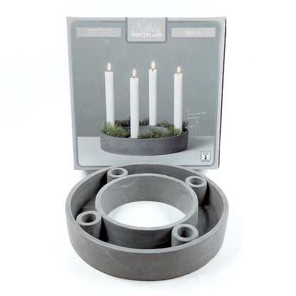 Northern Winterland sementtinen adventtikynttelikkö