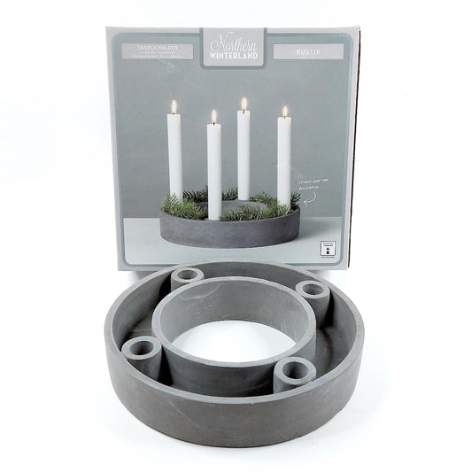 Northern Winterland sementtinen adventtikynttelikkö