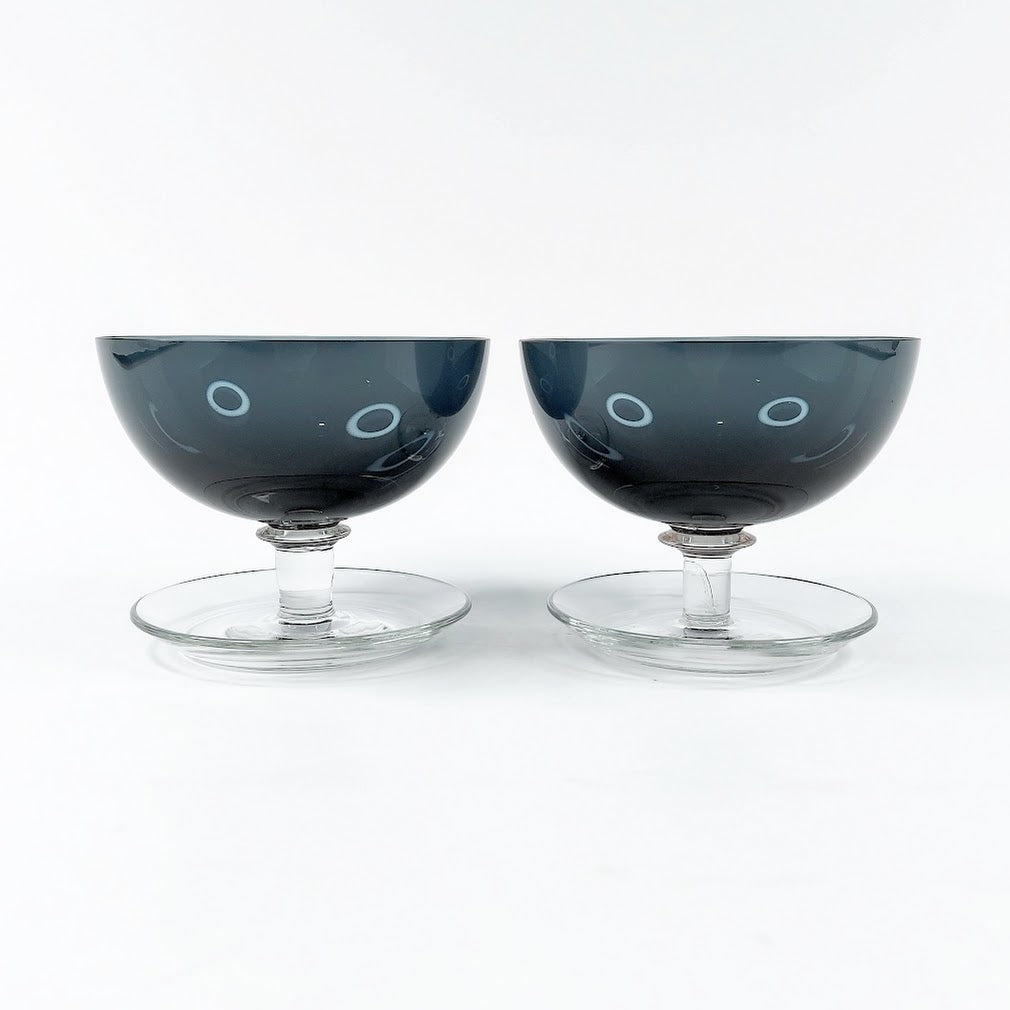 Nuutajärvi siniharmaa jälkiruokamalja 1344 2 kpl