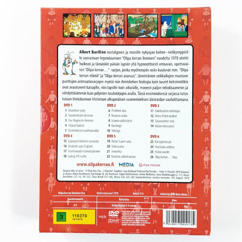 Olipa kerran ihminen 6-levyn DVD box