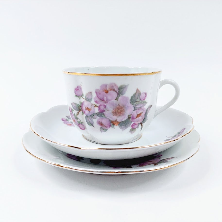 Arabia Omenankukka teekuppisetti 3-osaa