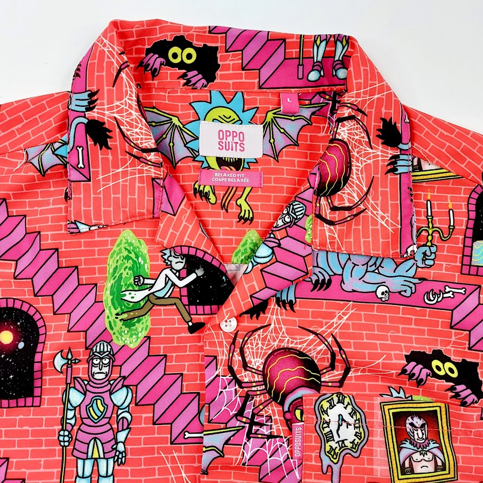 Opposuits Rick & Morty lyhythihainen kauluspaita koko L