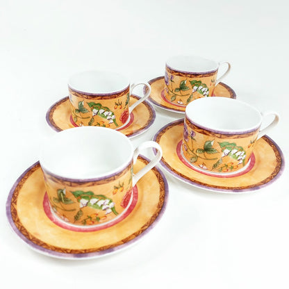 PTS International Tuscany Rose kahvikuppisetti 8 osaa