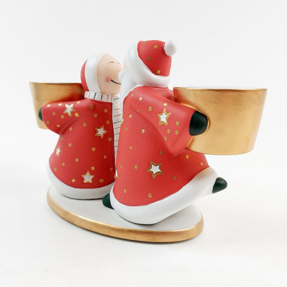 PartyLite Joulupukki ja muori kynttelikkö