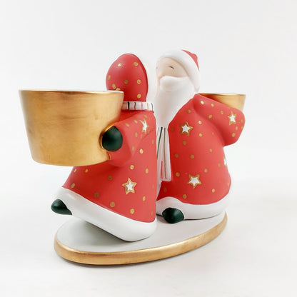 PartyLite Joulupukki ja muori kynttelikkö