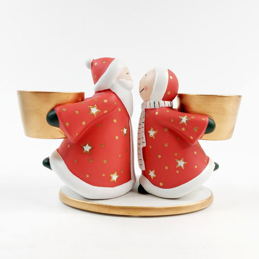 PartyLite Joulupukki ja muori kynttelikkö