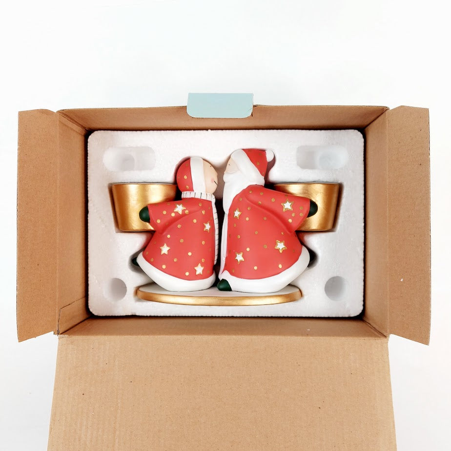 PartyLite Joulupukki ja muori kynttelikkö