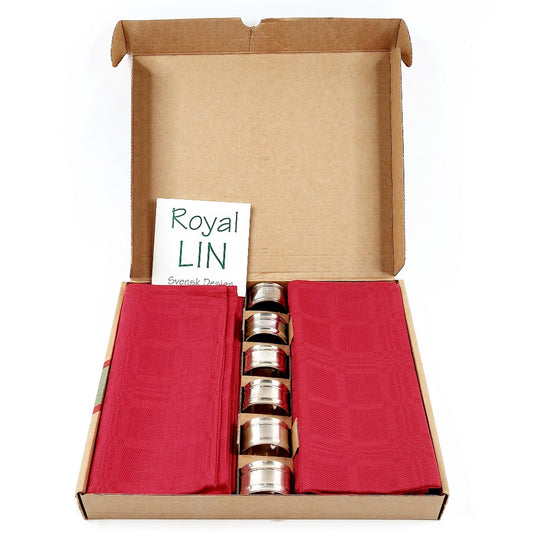 Pellavalautasliinasetti 12 osaa