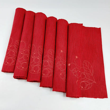 Pentik Ruusunmarja pöytätabletti 36x45 cm 6 kpl