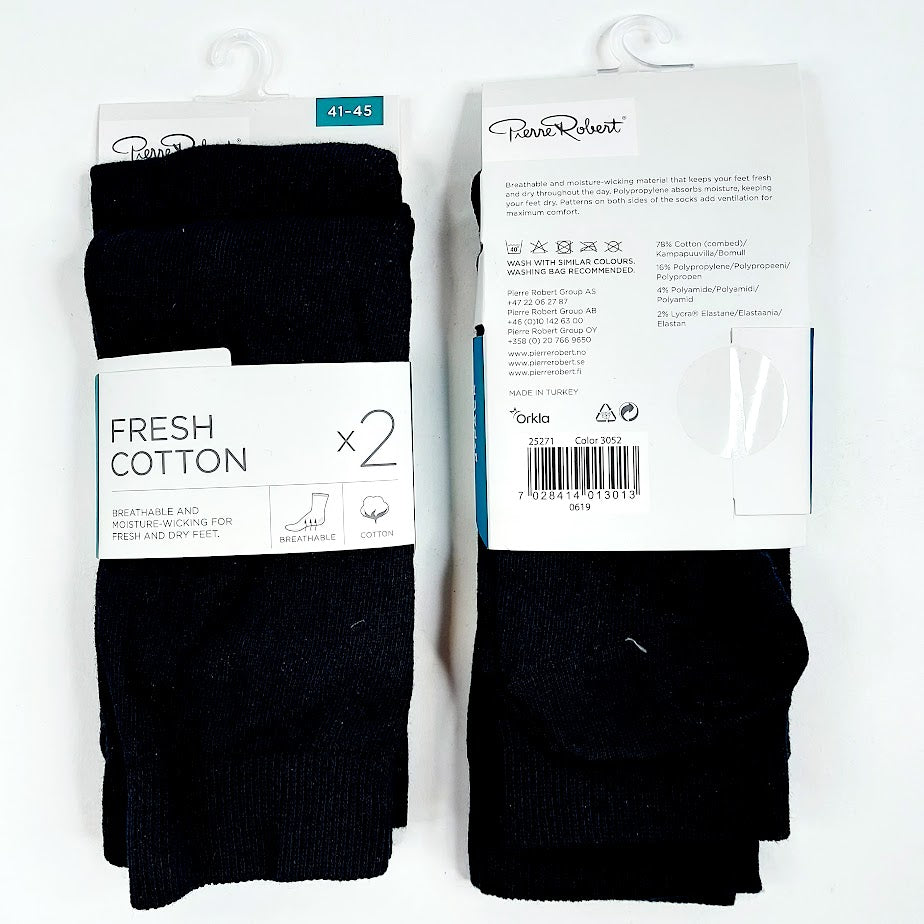 Pierre Robert puuvillasukat 2-pack koko 41-45 2 kpl
