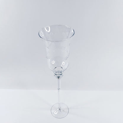 Korkea lasimaljakko / kynttilälyhty