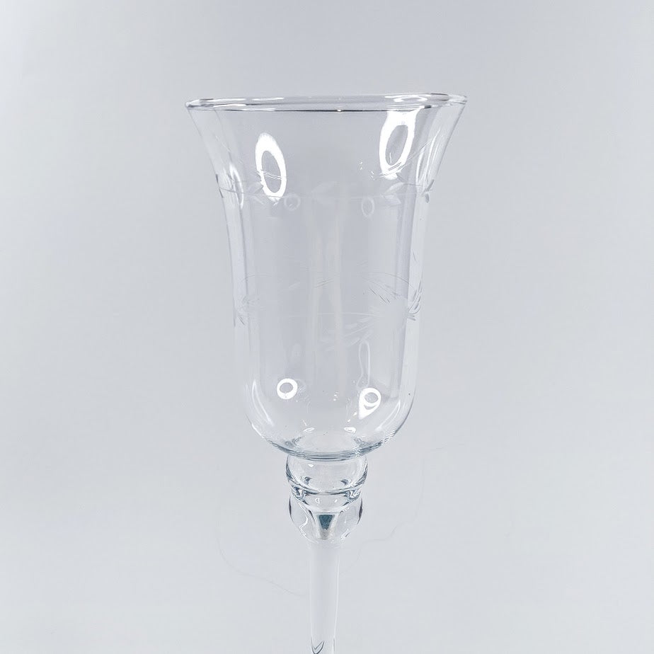 Korkea lasimaljakko / kynttilälyhty