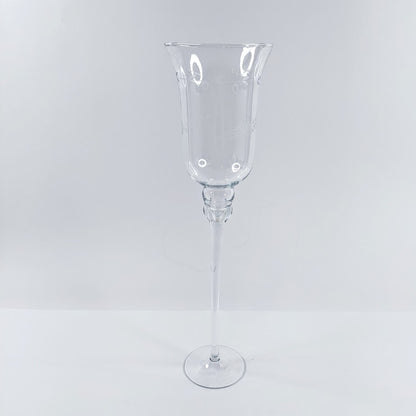 Korkea lasimaljakko / kynttilälyhty