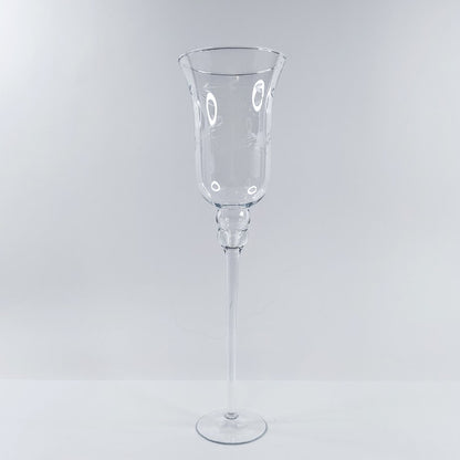 Korkea lasimaljakko / kynttilälyhty