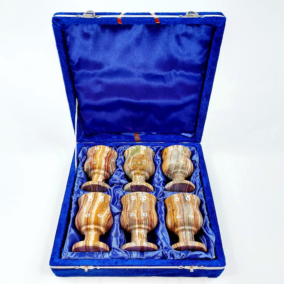 Pikarisetti onyksimarmori 6 osaa